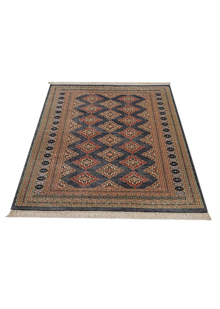 4' 2 x 5' 7 Hand Knotted Bokhara Oriental Rug