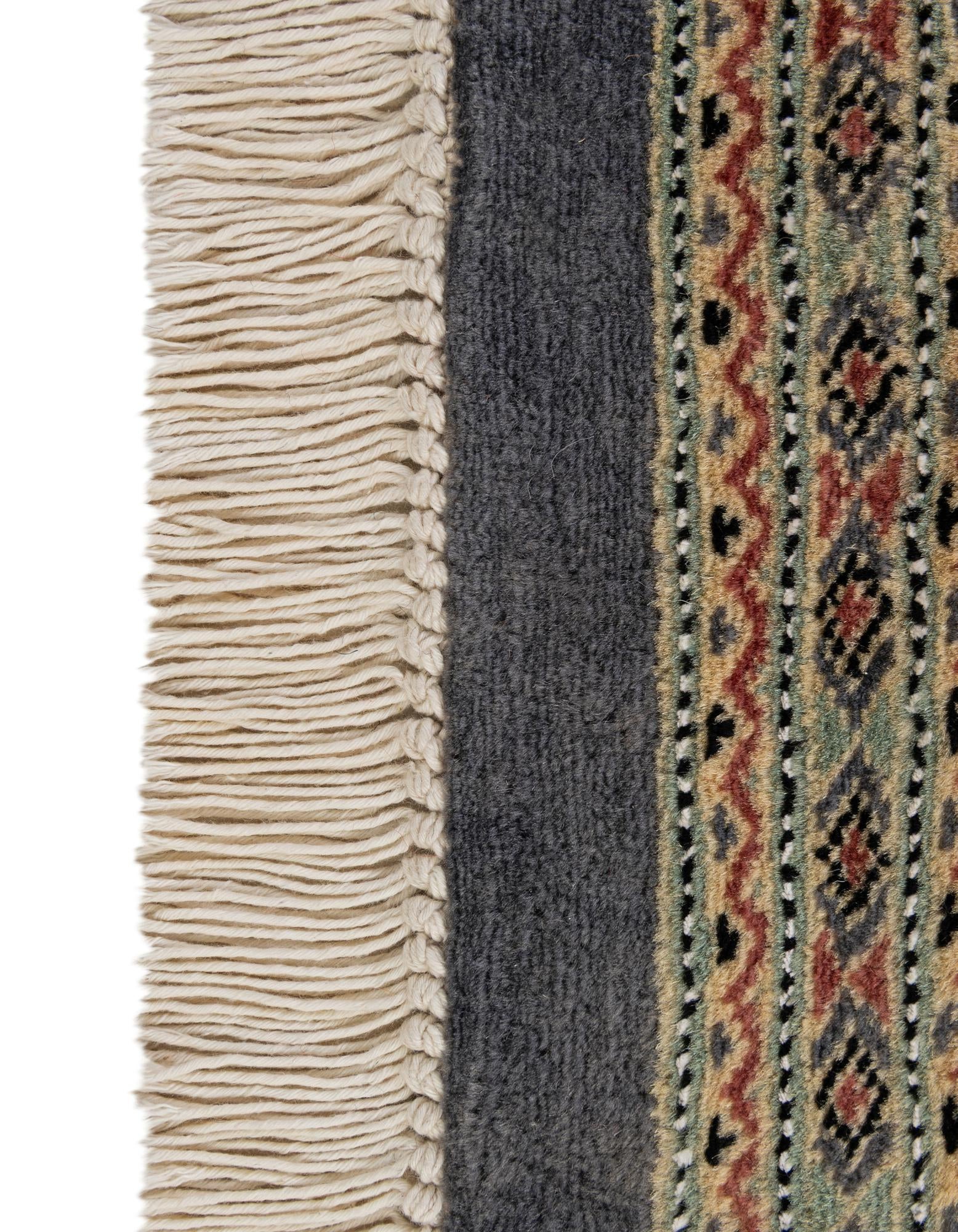 4' 2 x 5' 7 Hand Knotted Bokhara Oriental Rug