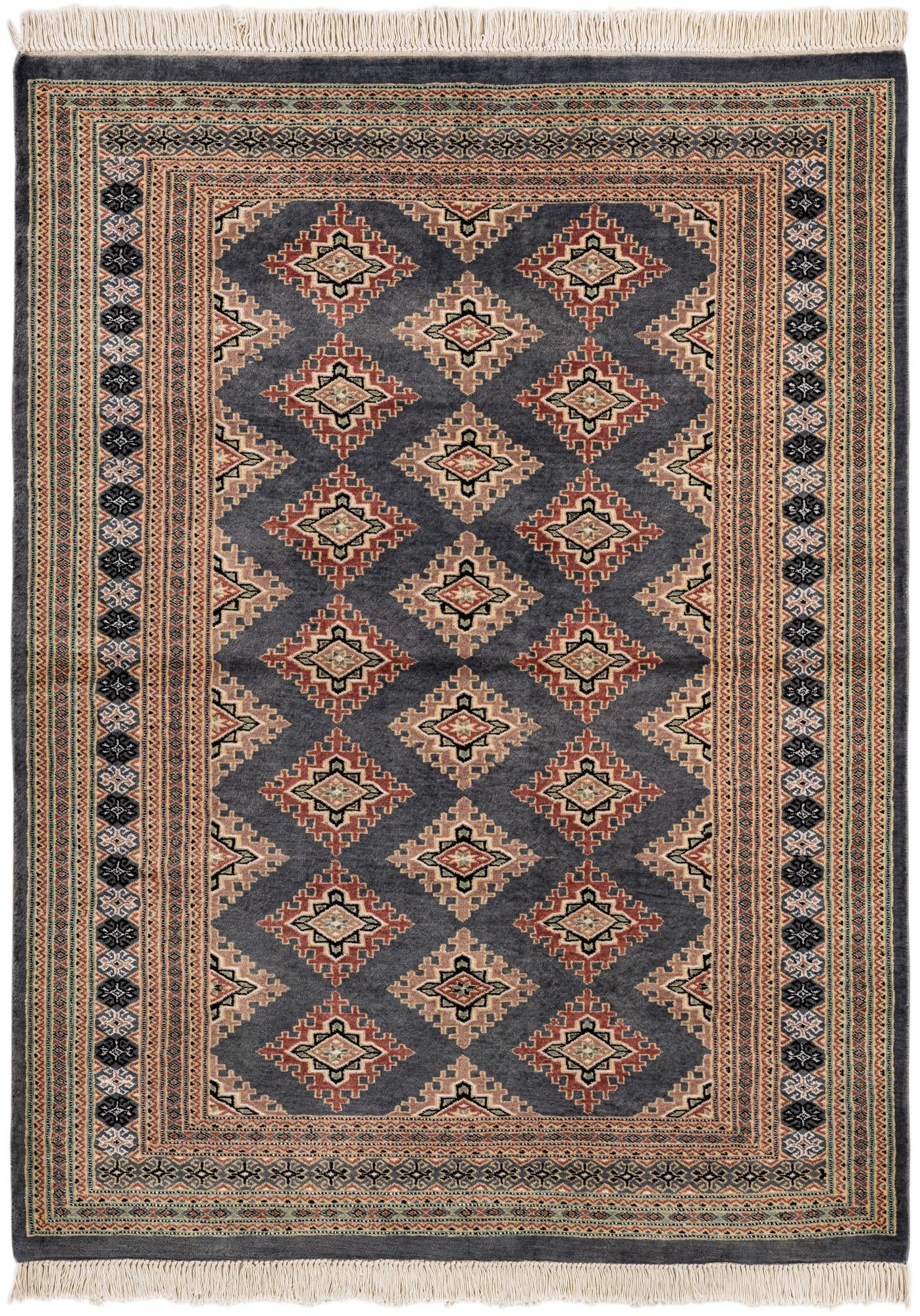 4' 2 x 5' 7 Hand Knotted Bokhara Oriental Rug