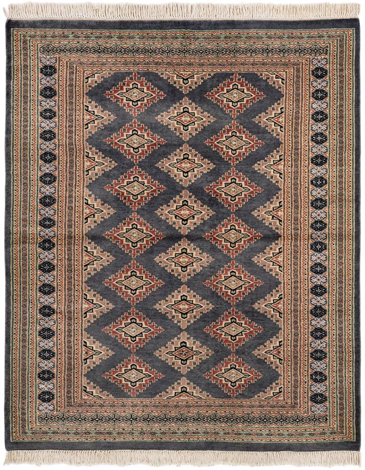 Detail image of 4' 2 x 5' 7 Hand Knotted Bokhara Oriental Rug