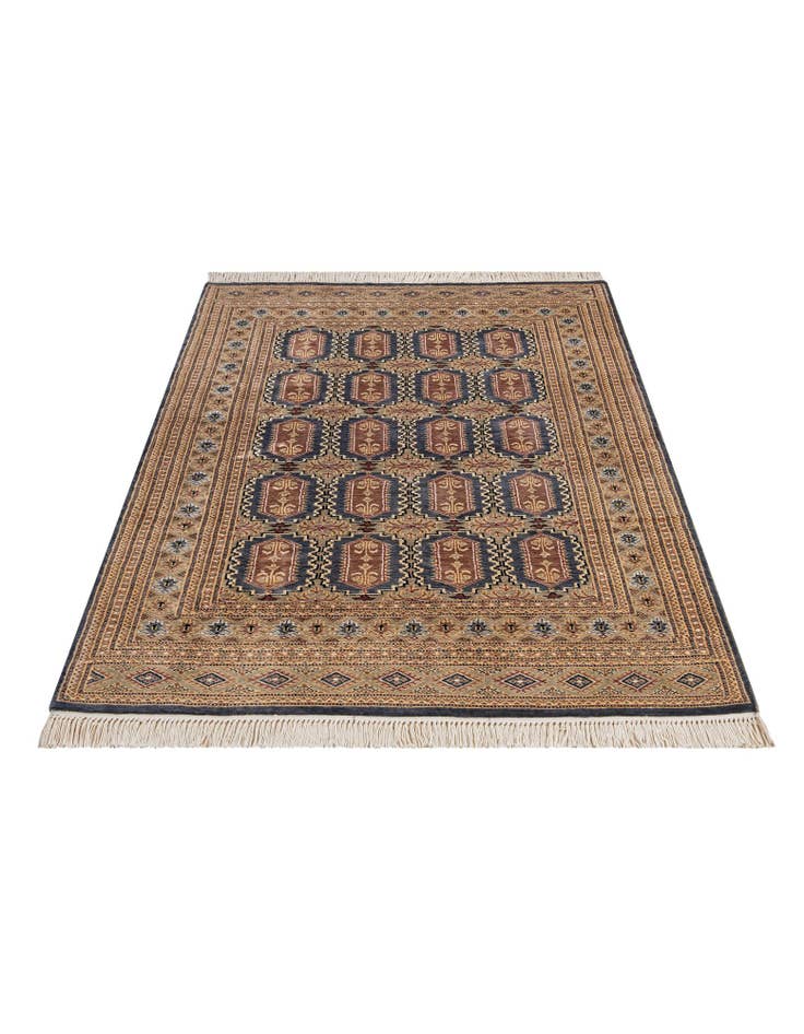 Detail image of 4' 2 x 6' 2 Hand Knotted Bokhara Rug