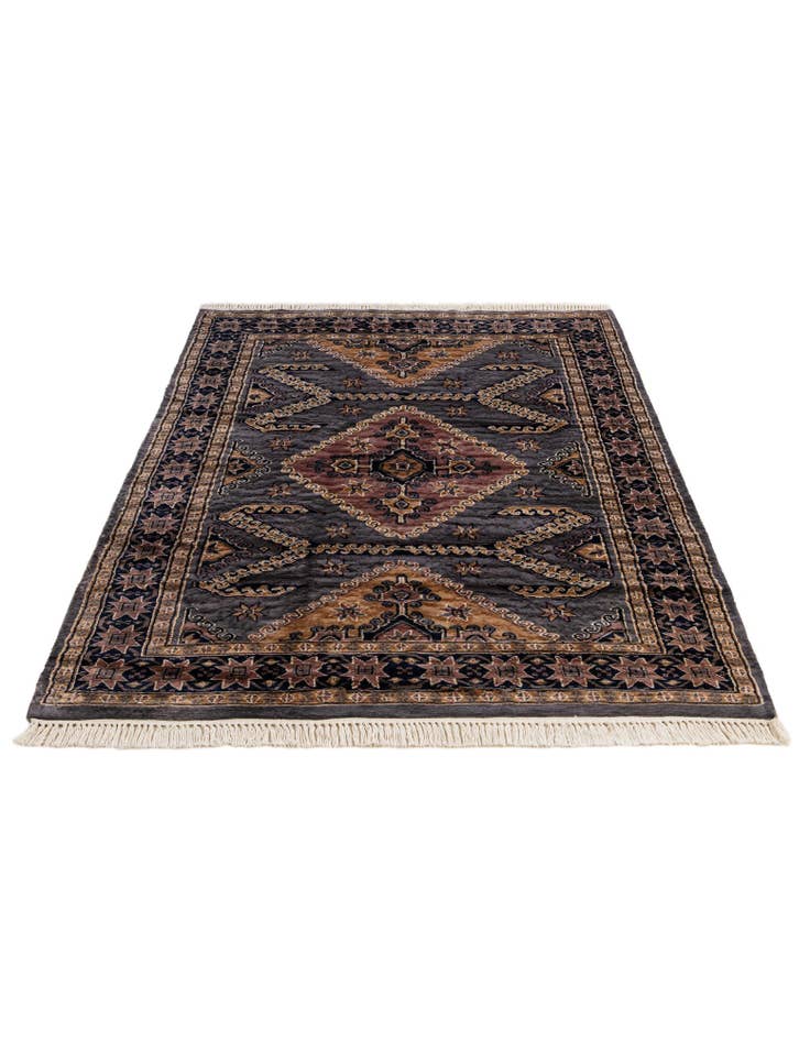 Detail image of 4' 2 x 6' 11 Hand Knotted Bokhara Oriental Rug