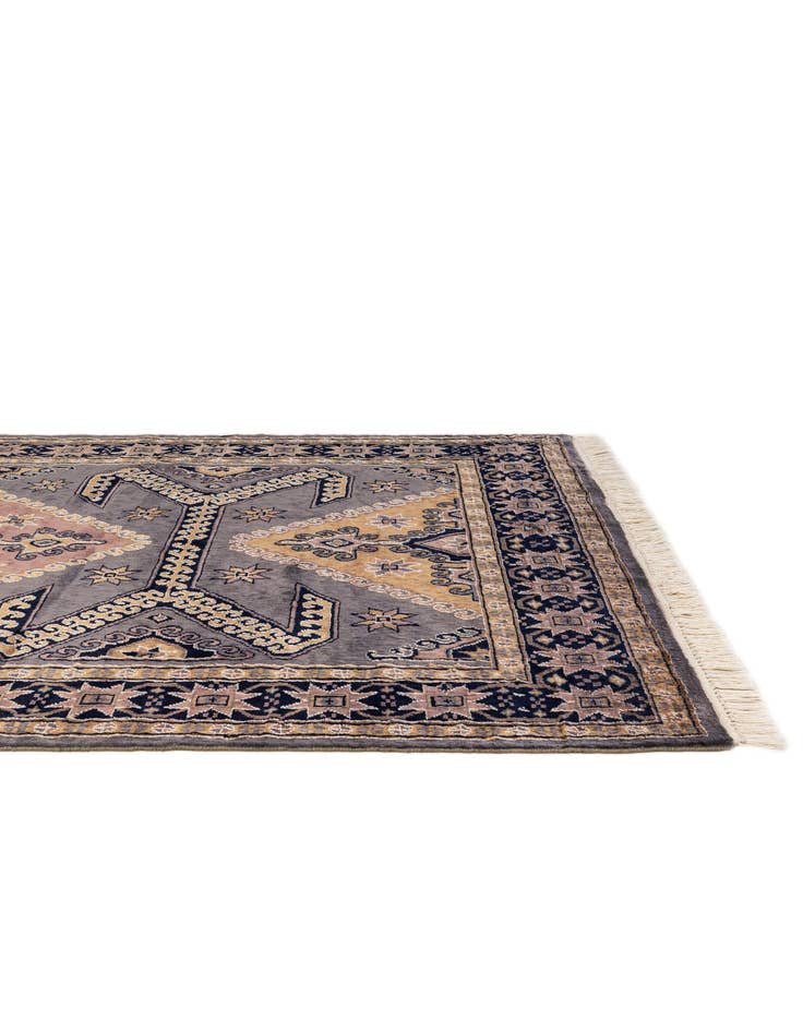 Detail image of 4' 2 x 6' 11  Hand Knotted Bokhara Oriental Rug