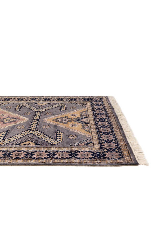 Detail image of 4' 2 x 6' 11 Hand Knotted Bokhara Oriental Rug