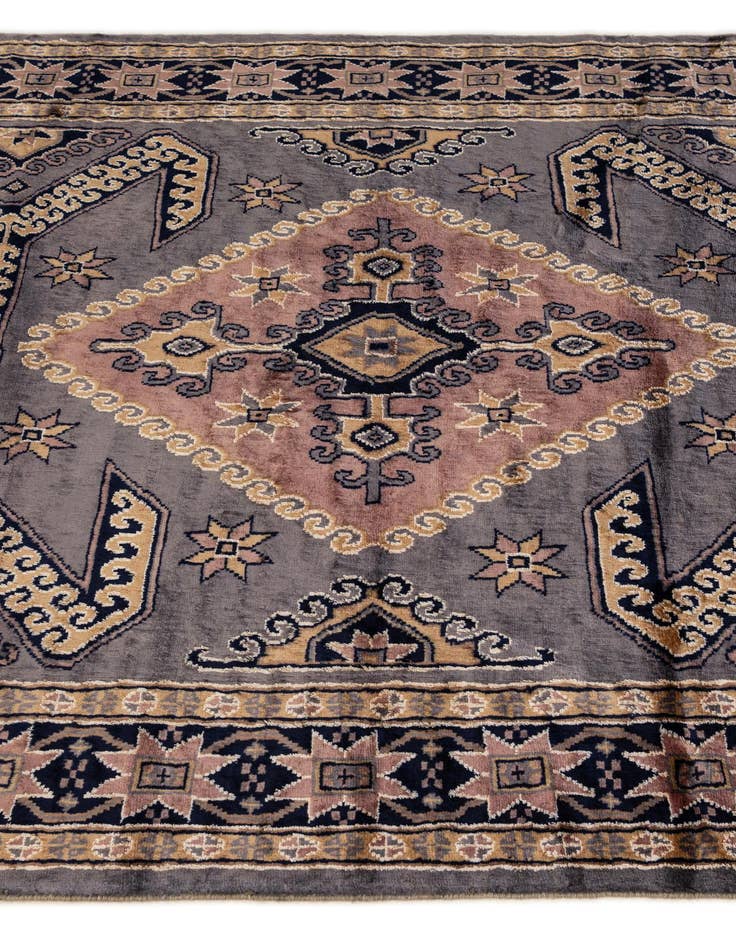 Detail image of 4' 2 x 6' 11  Hand Knotted Bokhara Oriental Rug