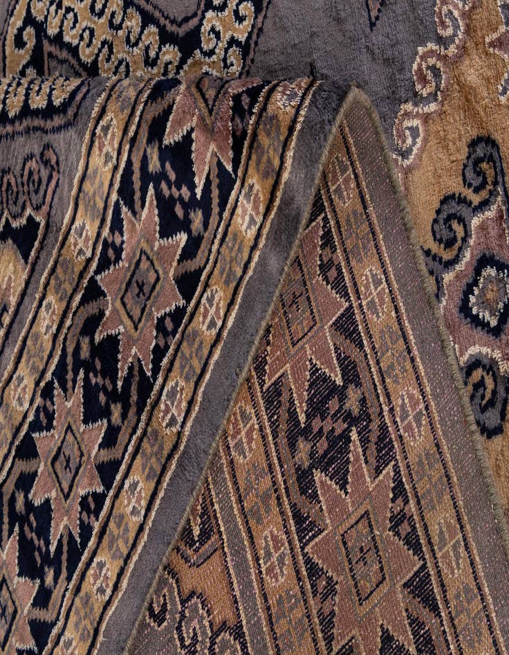 Detail image of 4' 2 x 6' 11  Hand Knotted Bokhara Oriental Rug