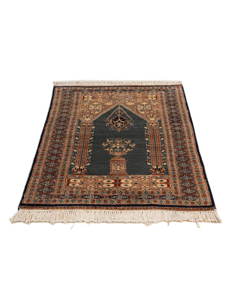 Detail image of 2' 8 x 4' 6 Hand Knotted Bokhara Oriental Wool Rug
