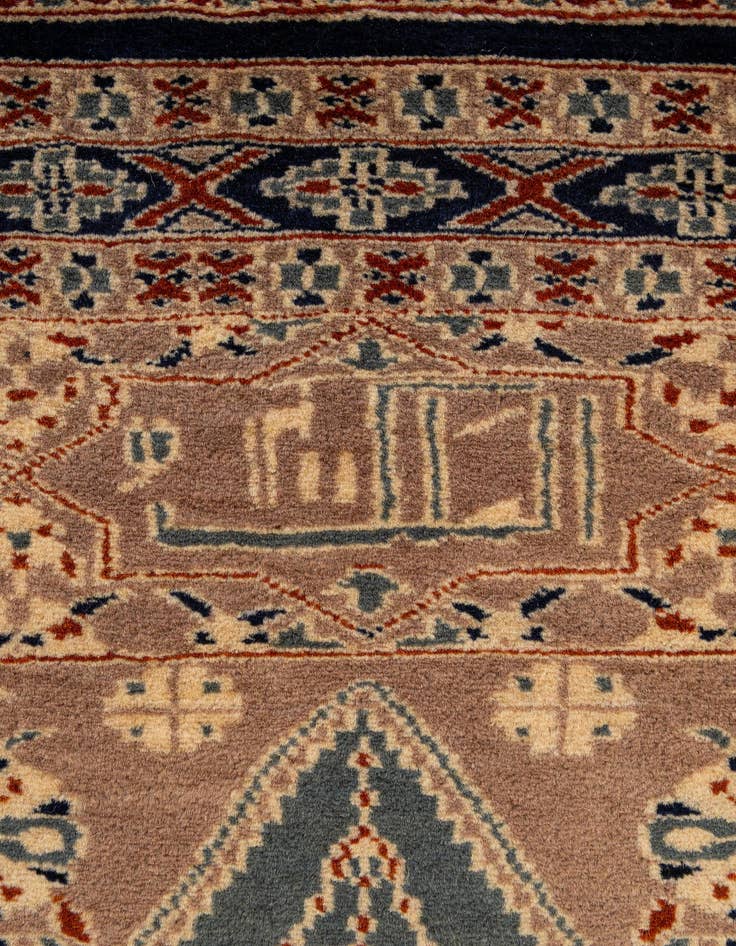 Detail image of 2' 8 x 4' 6  Hand Knotted Bokhara Oriental Wool Rug