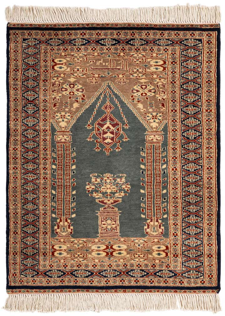 2' 7 x 4' 2 Hand Knotted Bokhara Wool Rug