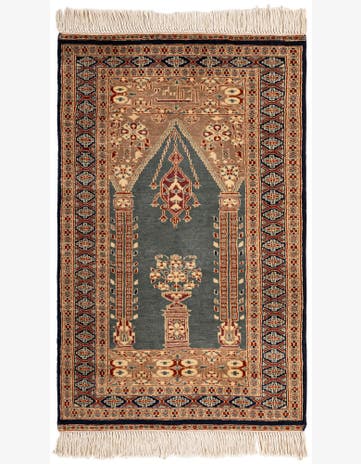 2' 7 x 4' 2 Hand Knotted Bokhara Wool Rug