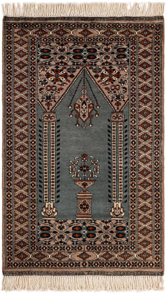 Detail image of 2' 8 x 4' 1 Hand Knotted Bokhara Oriental Wool Rug