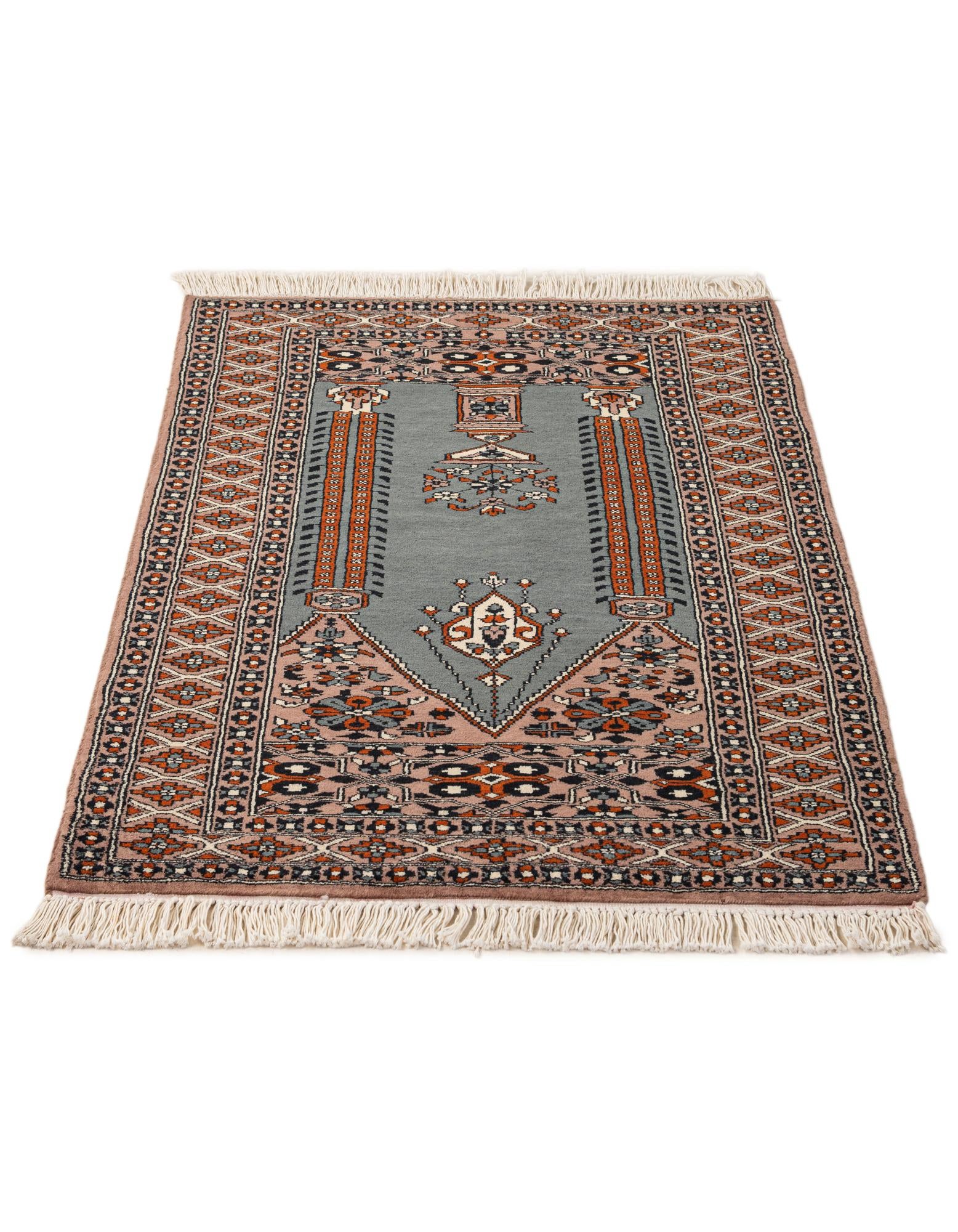 2' 7 x 4' 2 Hand Knotted Bokhara Oriental Wool Rug