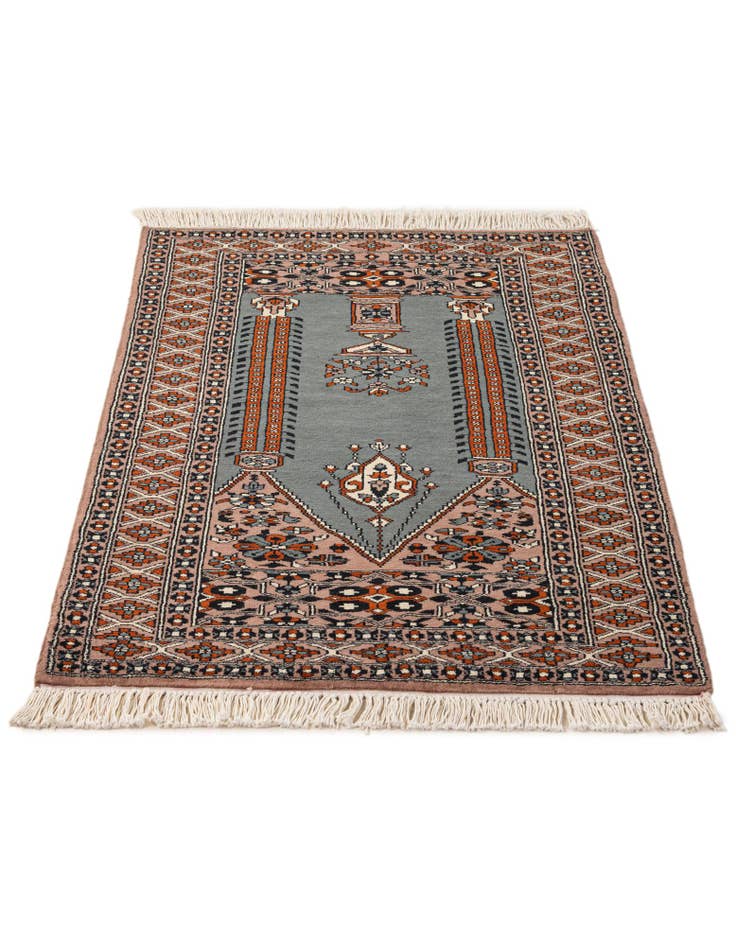 Detail image of 2' 7 x 4' 2 Hand Knotted Bokhara Oriental Wool Rug