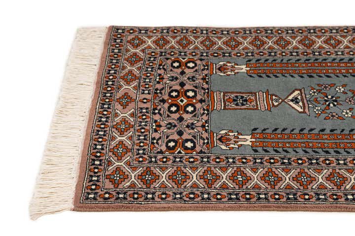 2' 7 x 4' 2 Hand Knotted Bokhara Oriental Wool Rug