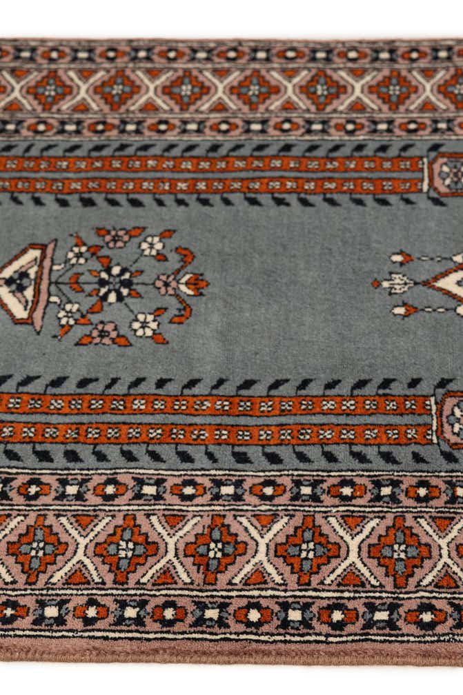 2' 7 x 4' 2 Hand Knotted Bokhara Oriental Wool Rug