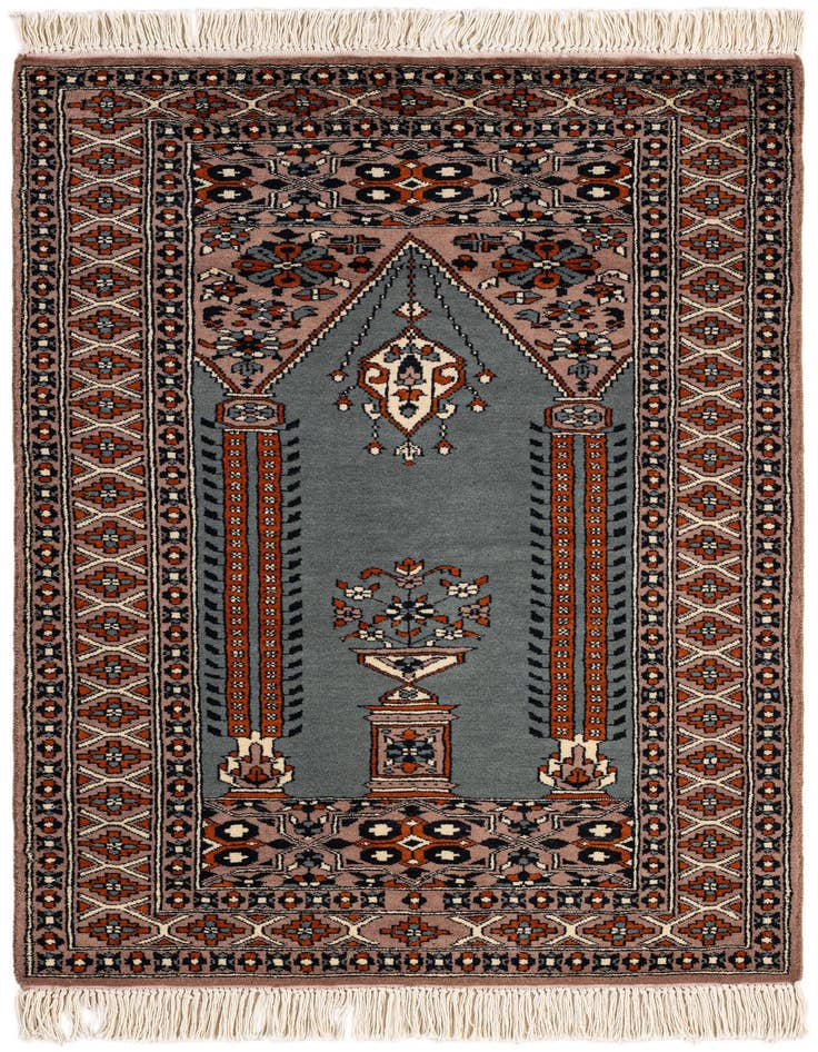 Detail image of 2' 7 x 4' 2 Hand Knotted Bokhara Oriental Wool Rug