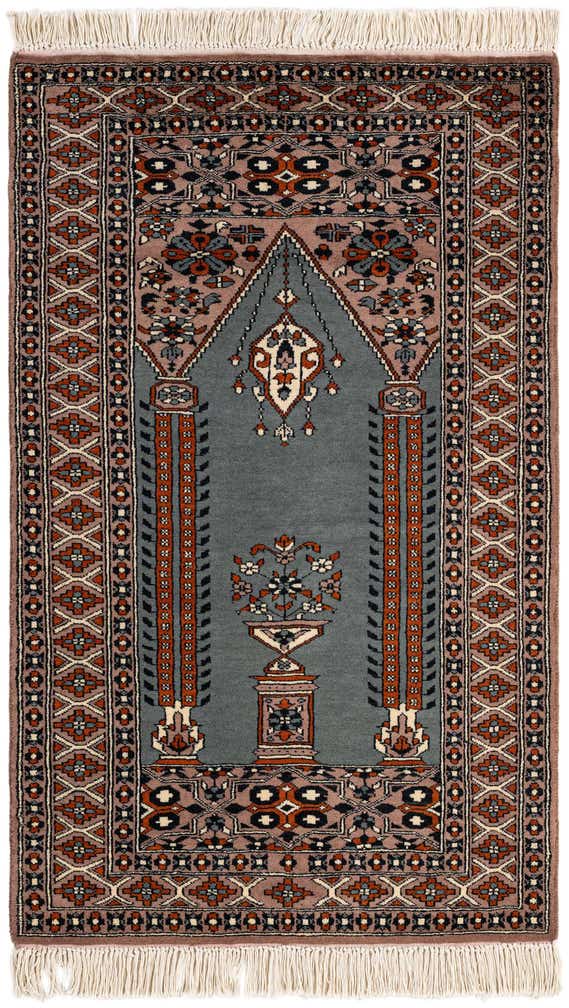 2' 7 x 4' 2 Hand Knotted Bokhara Oriental Wool Rug