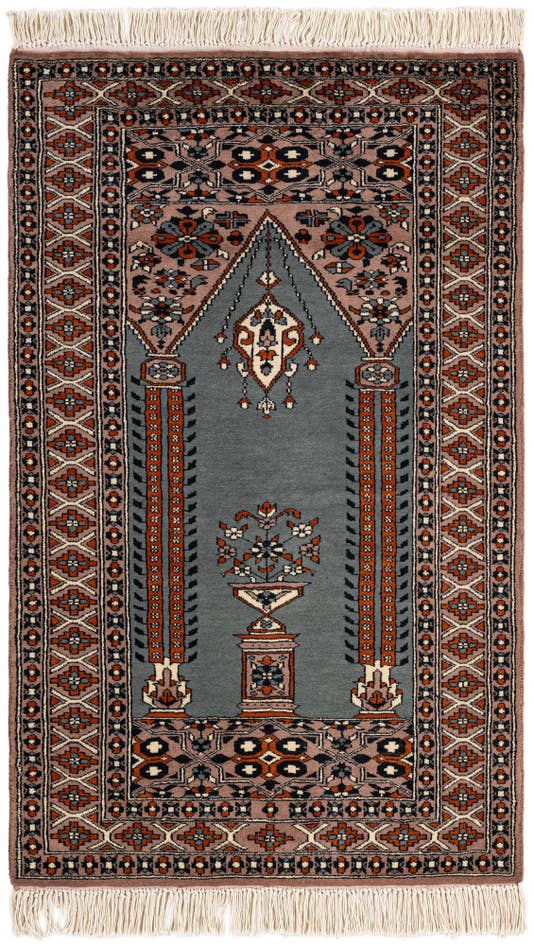Detail image of 2' 7 x 4' 2 Hand Knotted Bokhara Oriental Wool Rug