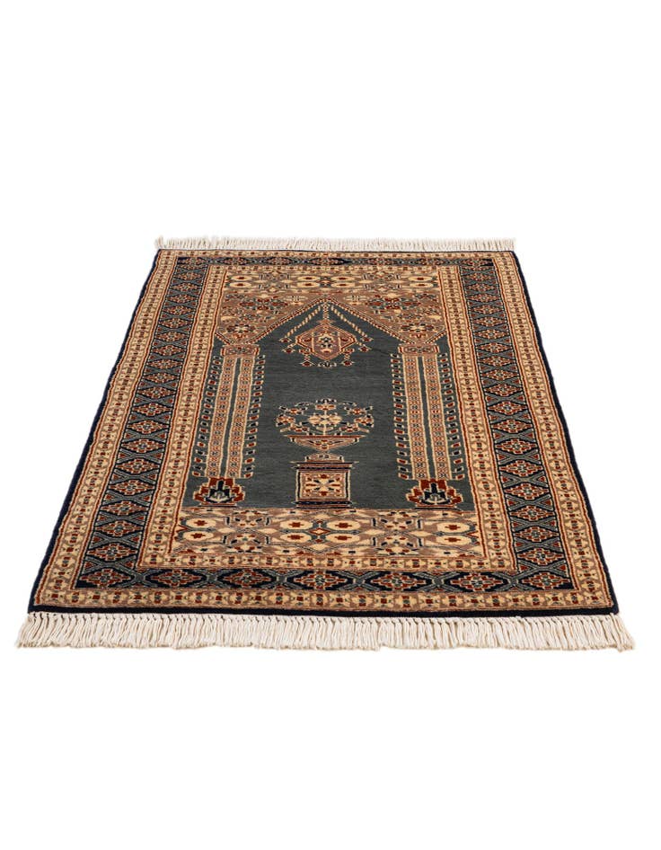 Detail image of 2' 7 x 4' 4 Hand Knotted Bokhara Oriental Wool Rug