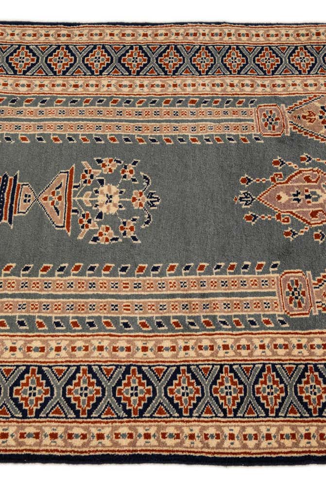 2' 7 x 4' 4 Hand Knotted Bokhara Oriental Wool Rug