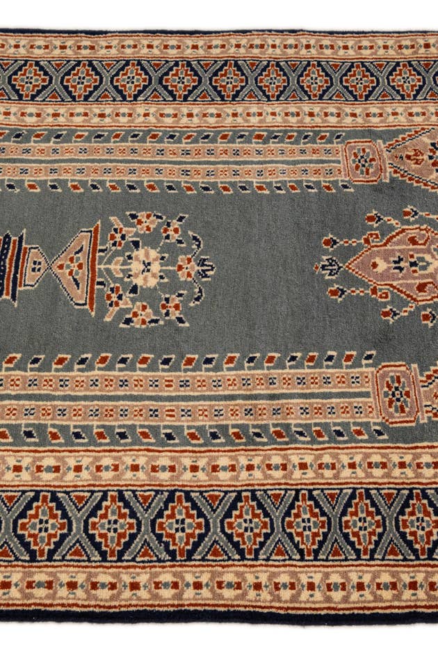 Detail image of 2' 7 x 4' 4 Hand Knotted Bokhara Oriental Wool Rug