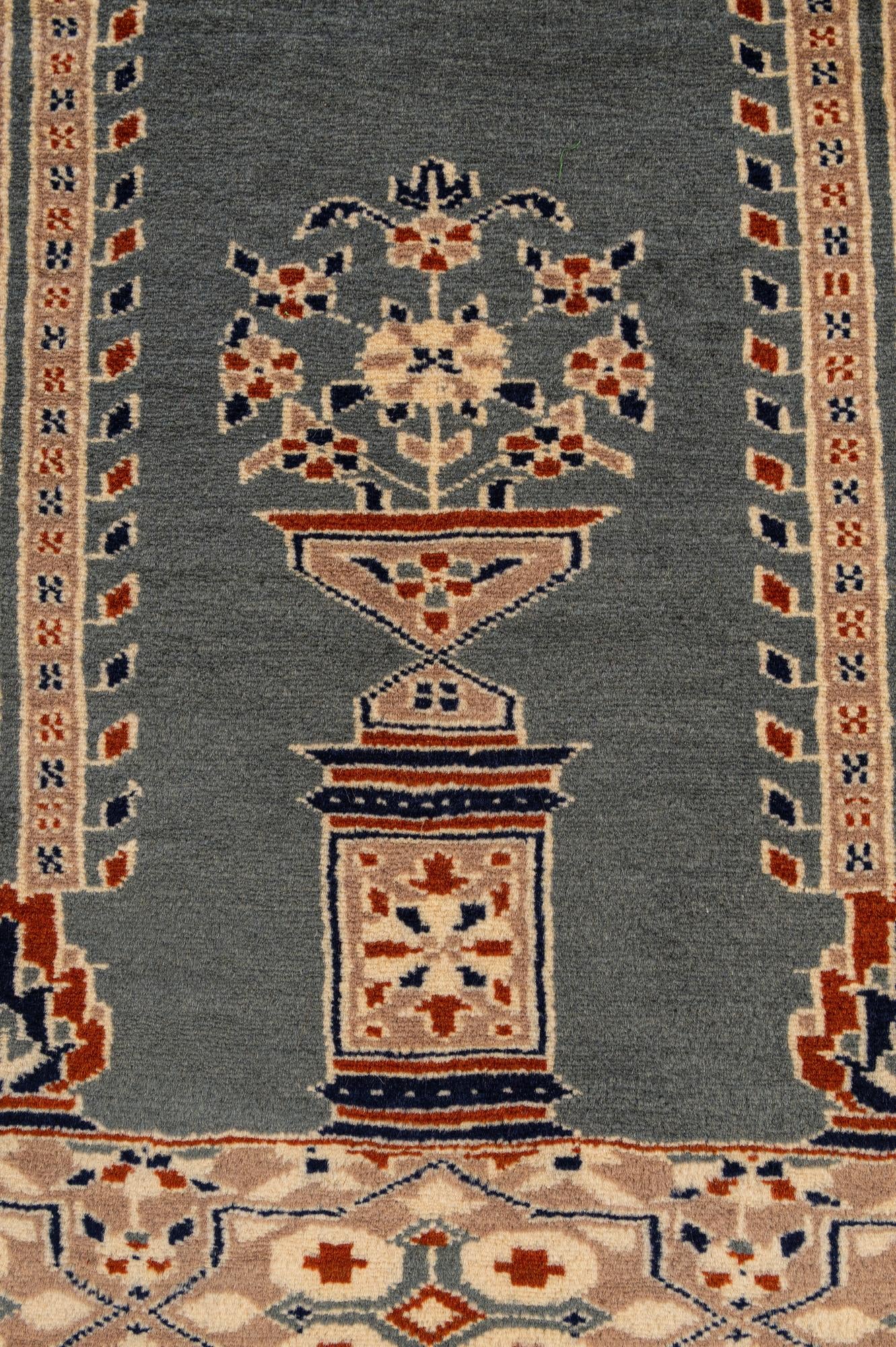 2' 7 x 4' 4 Hand Knotted Bokhara Oriental Wool Rug