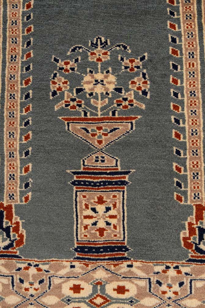 2' 7 x 4' 4 Hand Knotted Bokhara Oriental Wool Rug