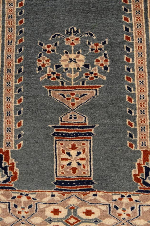 Detail image of 2' 7 x 4' 4 Hand Knotted Bokhara Oriental Wool Rug