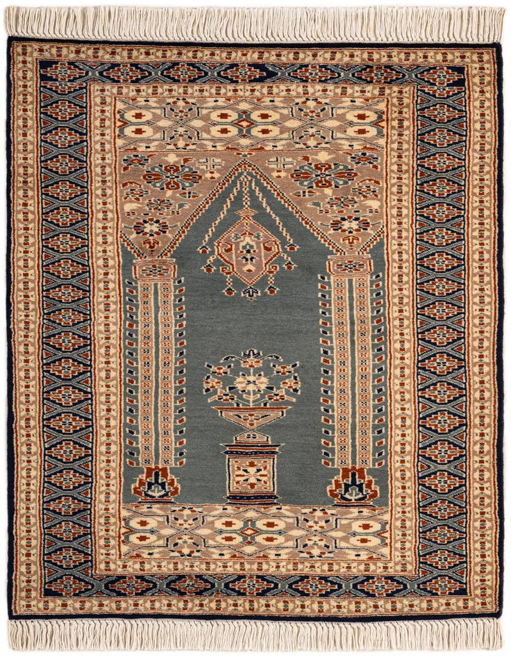 Detail image of 2' 7 x 4' 4 Hand Knotted Bokhara Oriental Wool Rug