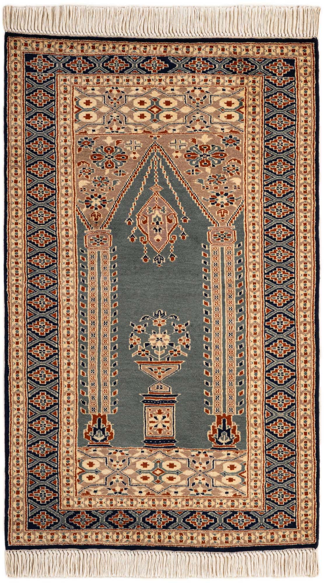 2' 7 x 4' 4 Hand Knotted Bokhara Oriental Wool Rug