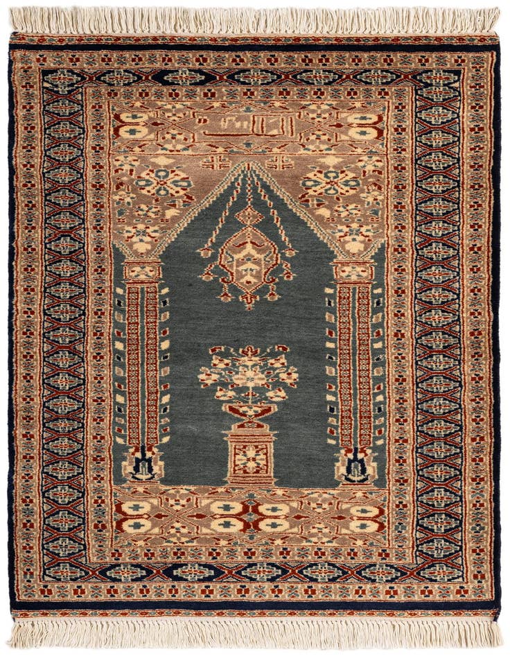 Detail image of 2' 8 x 4' 2 Hand Knotted Bokhara Oriental Wool Rug