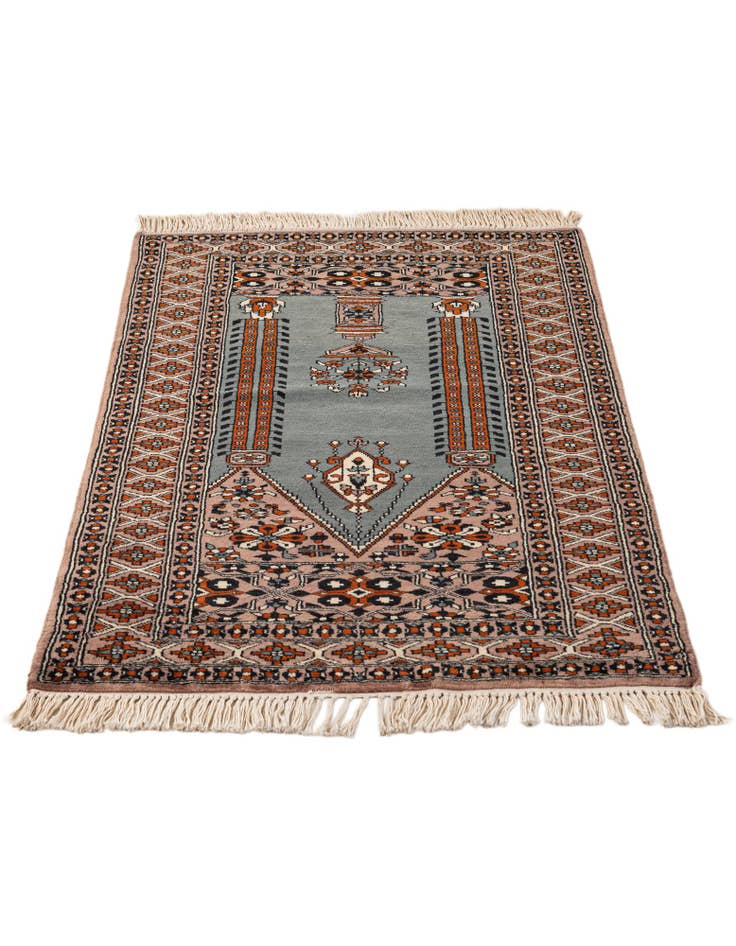 Detail image of 2' 6 x 4' 3 Hand Knotted Bokhara Oriental Wool Rug