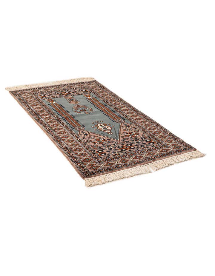 2' 6 x 4' 3 Hand Knotted Bokhara Oriental Wool Rug