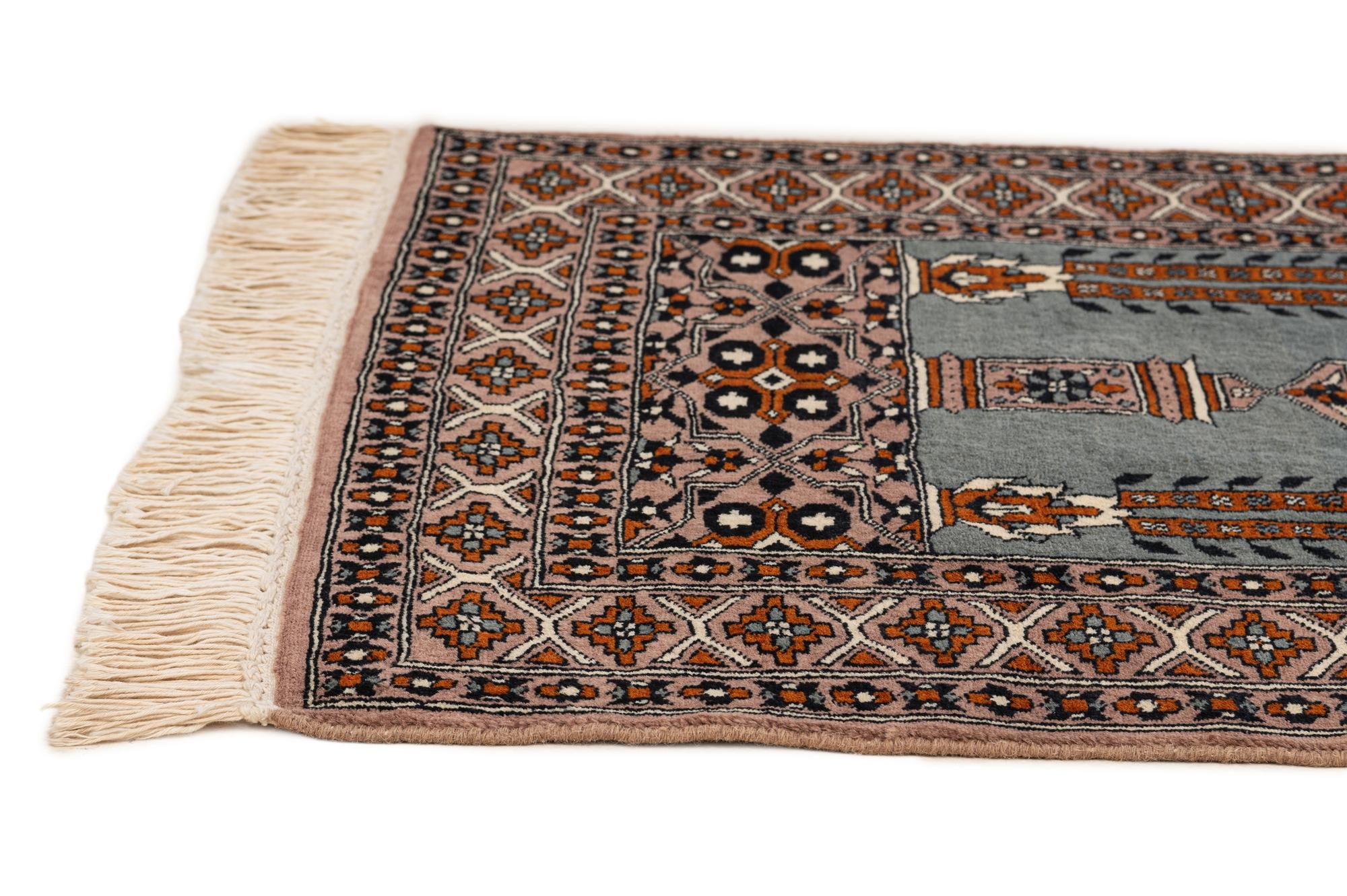 2' 6 x 4' 3 Hand Knotted Bokhara Oriental Wool Rug