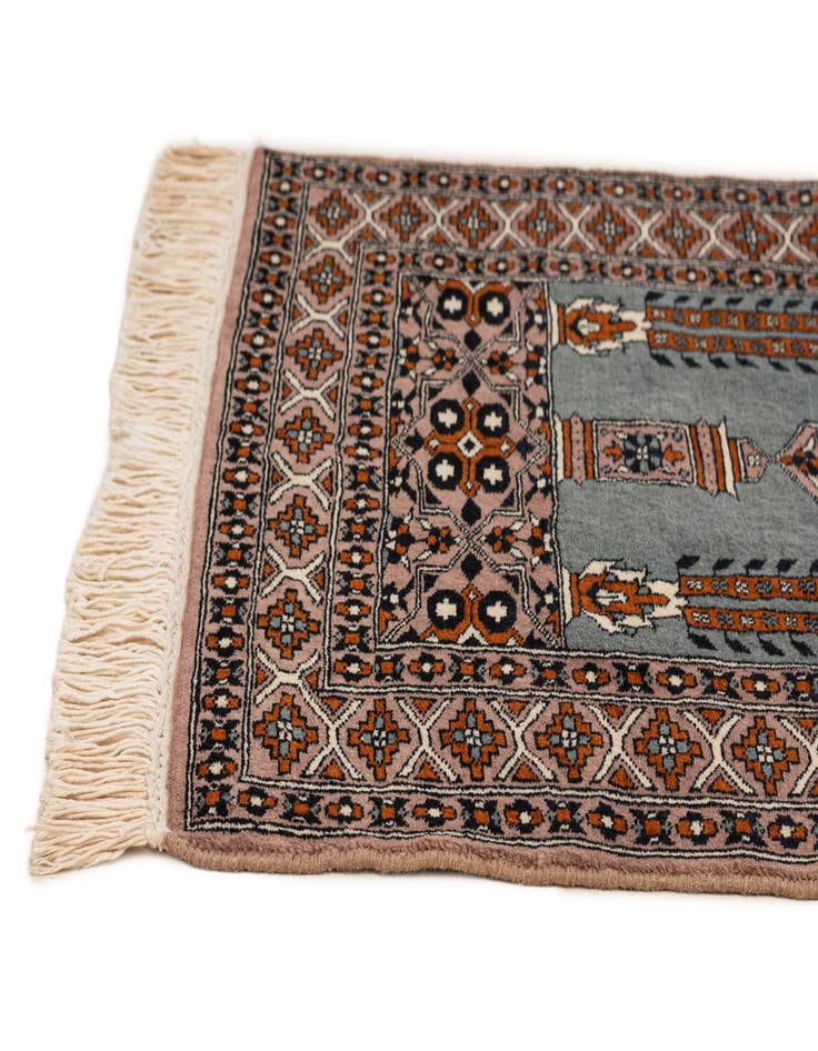 Detail image of 2' 6 x 4' 3 Hand Knotted Bokhara Oriental Wool Rug