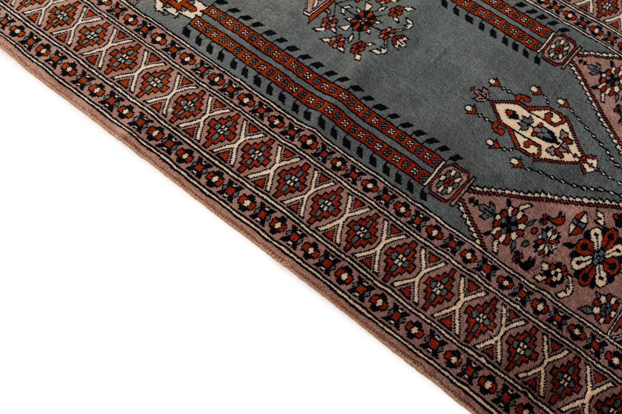 2' 6 x 4' 3 Hand Knotted Bokhara Oriental Wool Rug
