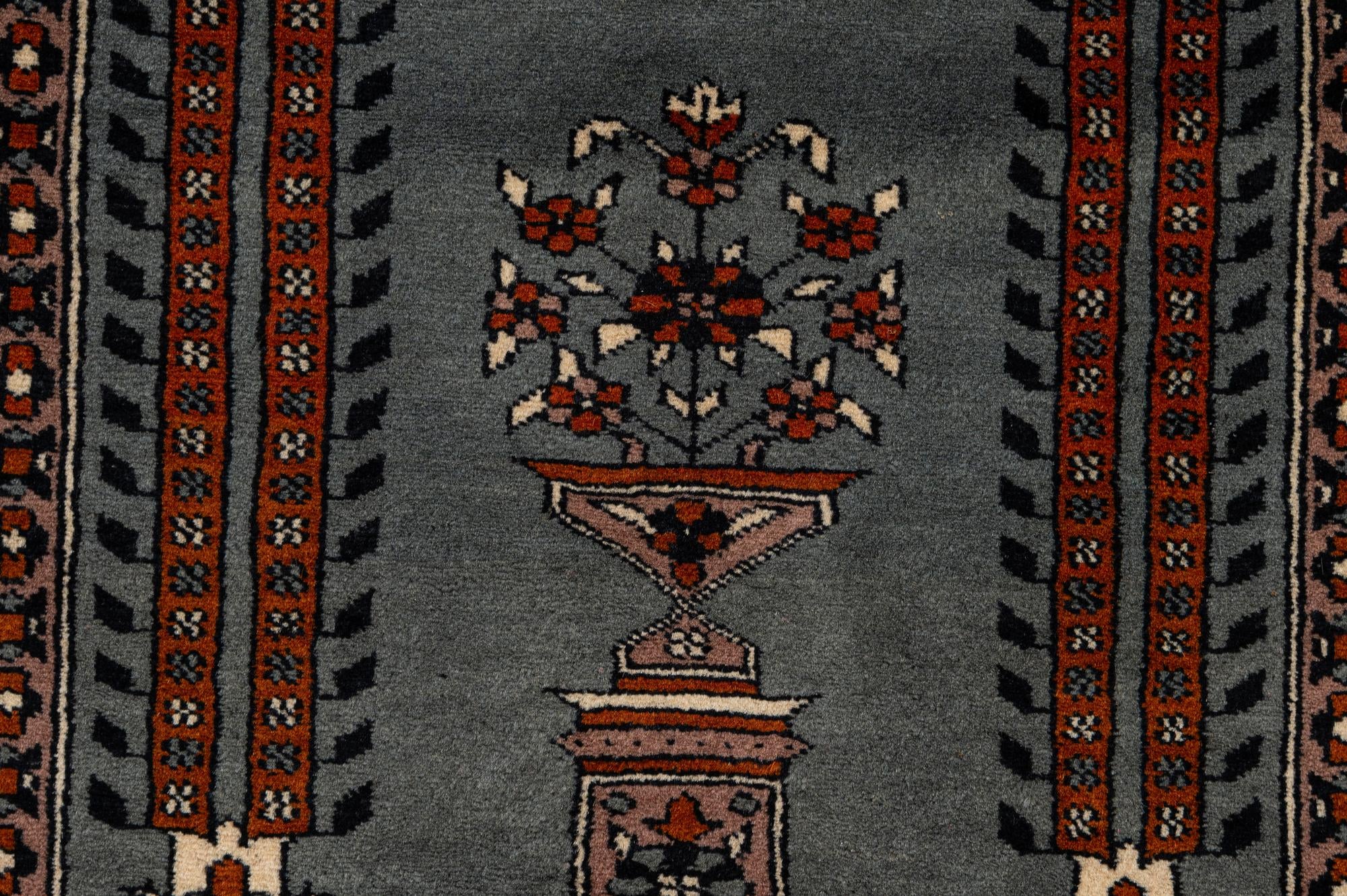 2' 6 x 4' 3 Hand Knotted Bokhara Oriental Wool Rug