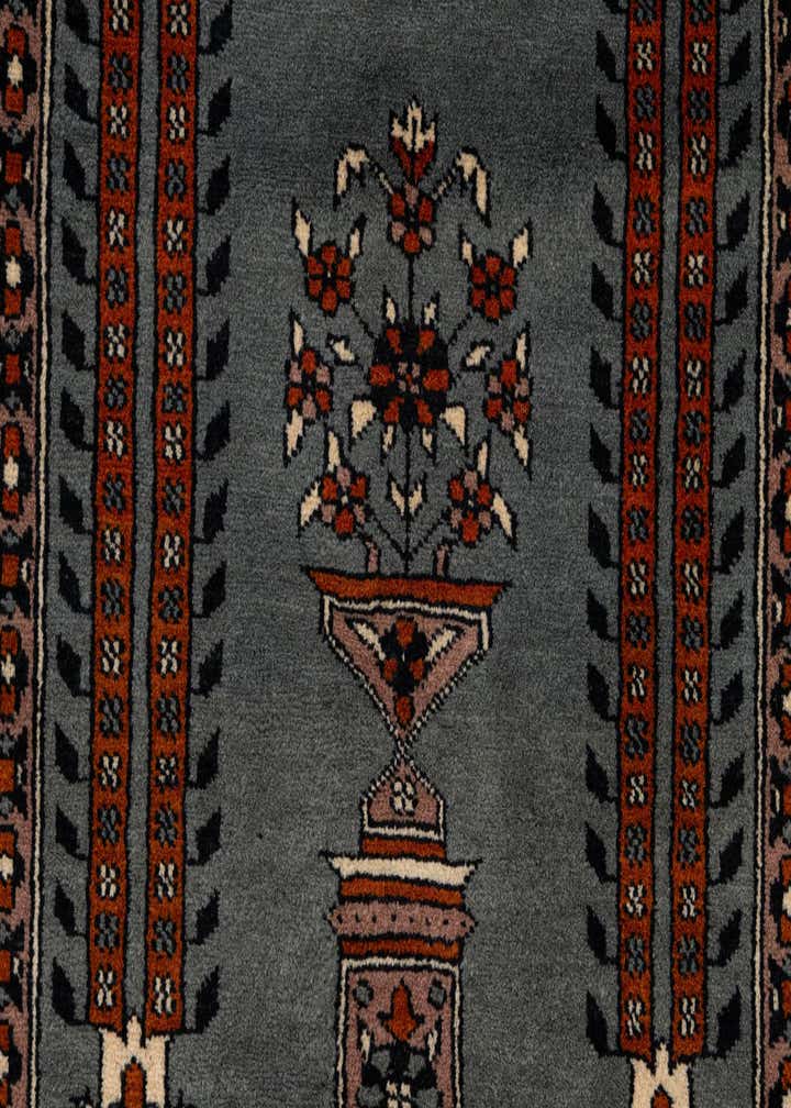 2' 6 x 4' 3 Hand Knotted Bokhara Oriental Wool Rug