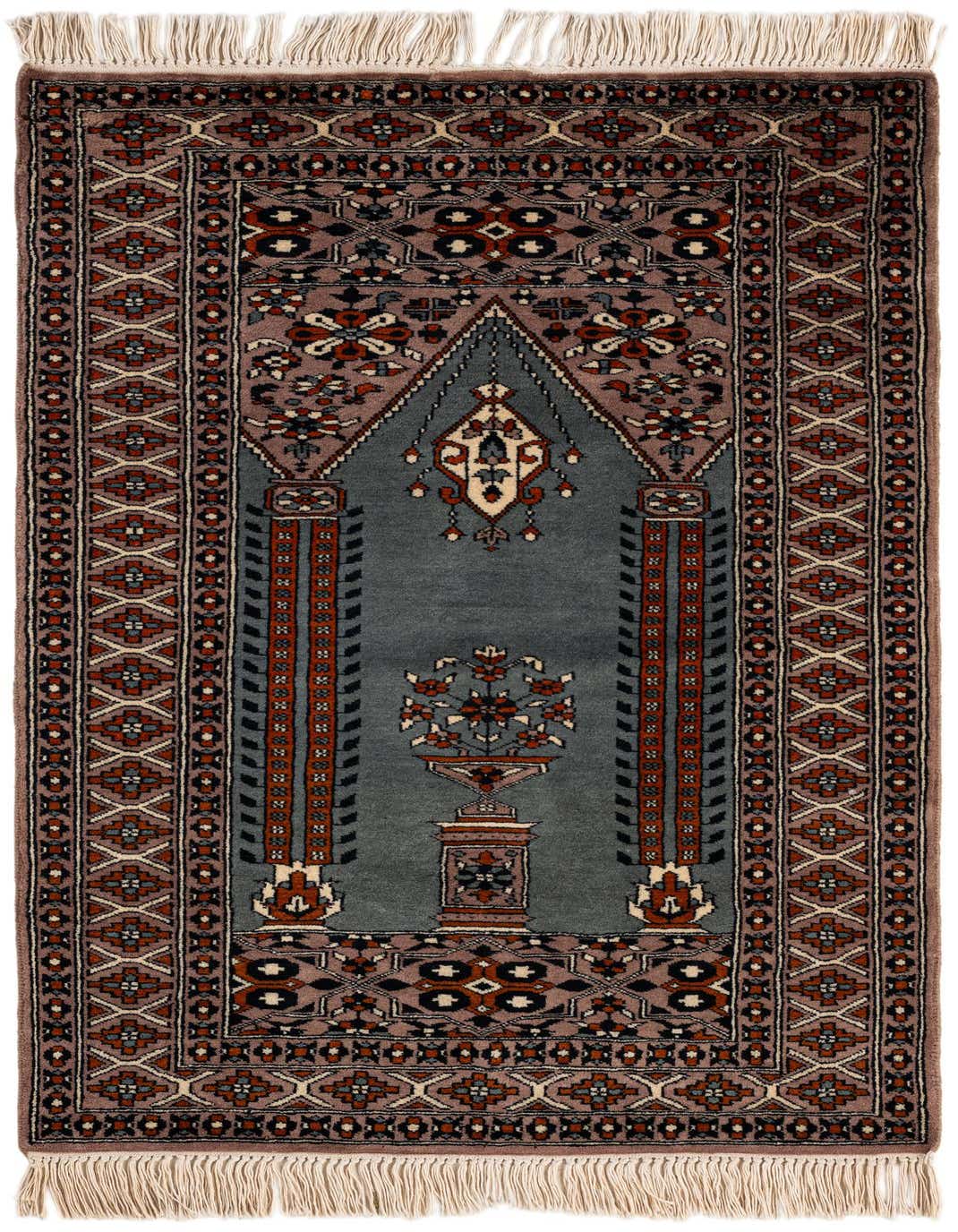 2' 6 x 4' 3 Hand Knotted Bokhara Oriental Wool Rug