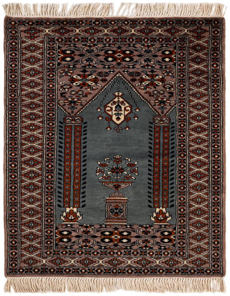 Detail image of 2' 6 x 4' 3 Hand Knotted Bokhara Oriental Wool Rug