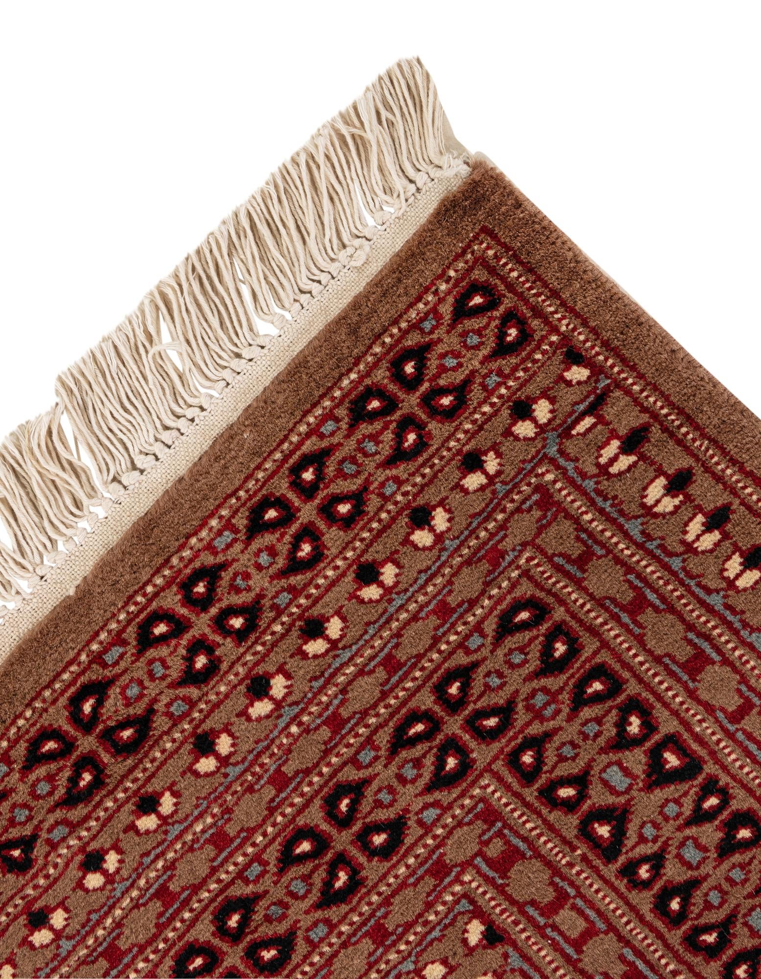 4' 1 x 6' 2 Hand Knotted Bokhara Oriental Wool Rug