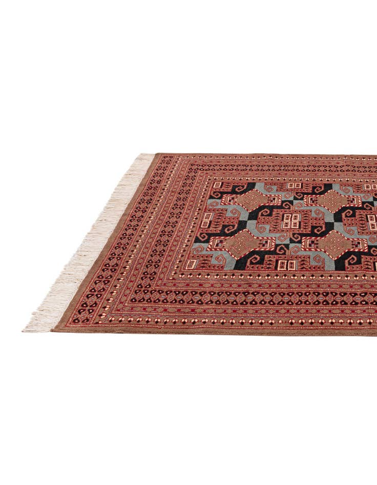 Detail image of 4' 1 x 6' 2 Hand Knotted Bokhara Oriental Wool Rug