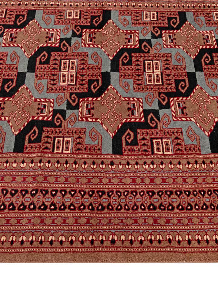 4' 1 x 6' 2 Hand Knotted Bokhara Oriental Wool Rug