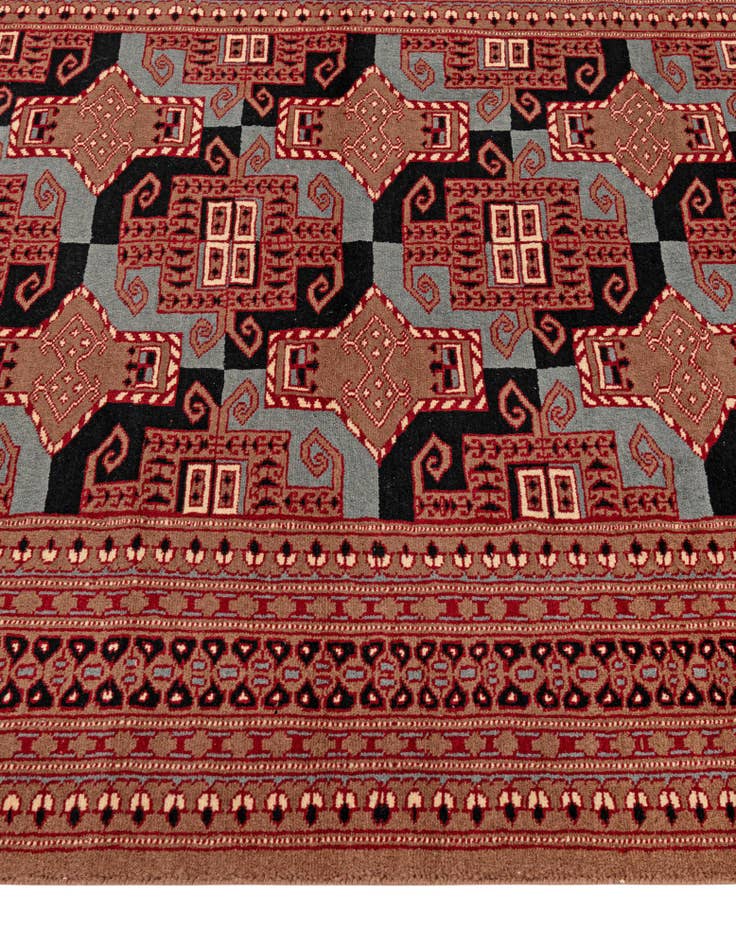 Detail image of 4' 1 x 6' 2 Hand Knotted Bokhara Oriental Wool Rug