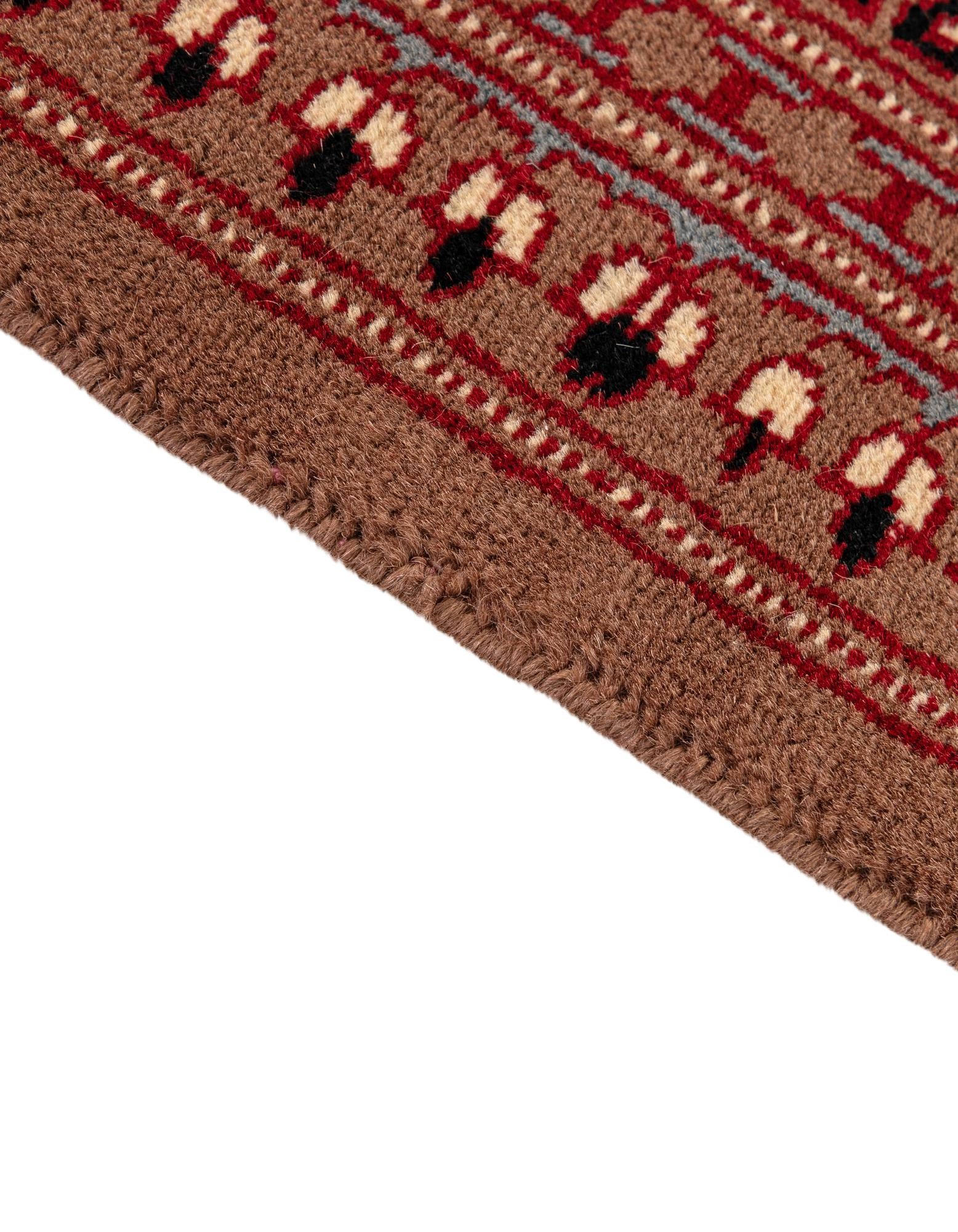 4' 1 x 6' 2 Hand Knotted Bokhara Oriental Wool Rug