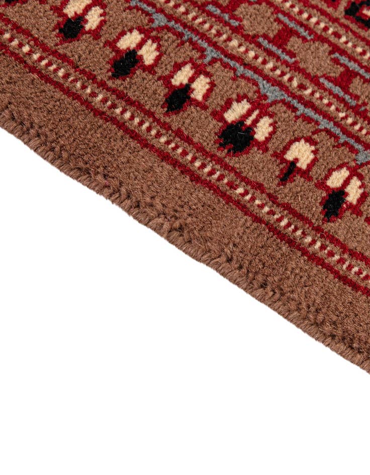 Detail image of 4' 1 x 6' 2  Hand Knotted Bokhara Oriental Wool Rug