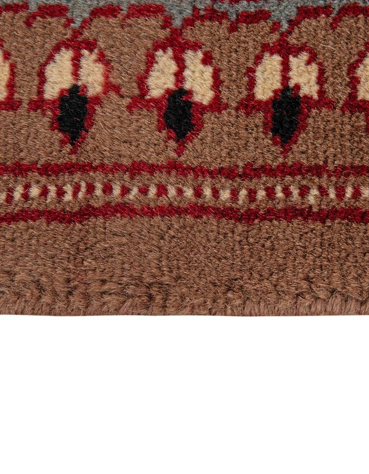 Detail image of 4' 1 x 6' 2  Hand Knotted Bokhara Oriental Wool Rug