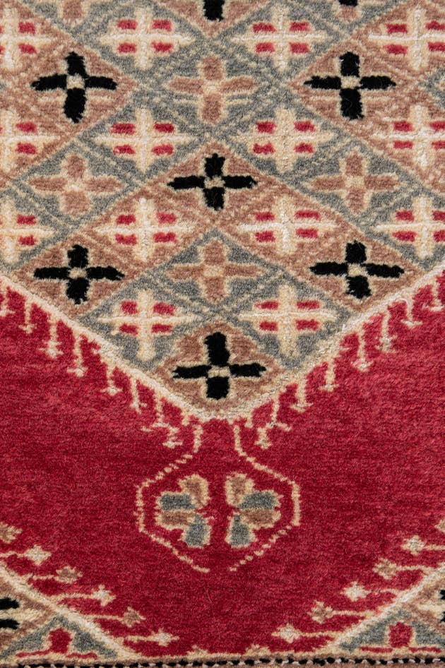 Detail image of 4' 2 x 6' 1 Hand Knotted Bokhara Oriental Rug