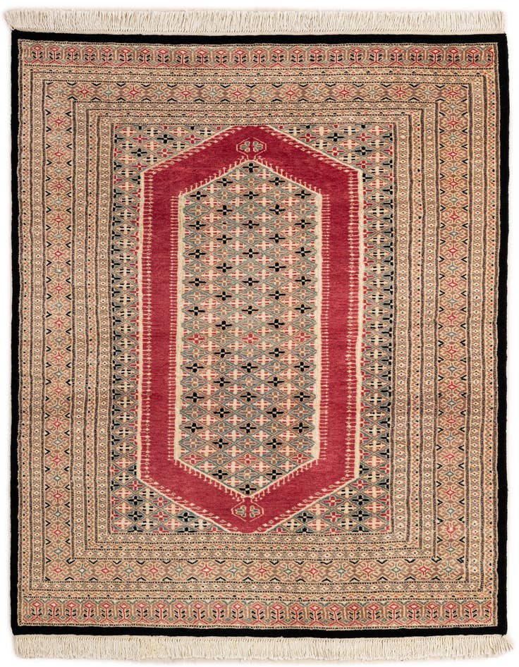 Detail image of 4' 2 x 6' 1 Hand Knotted Bokhara Oriental Rug