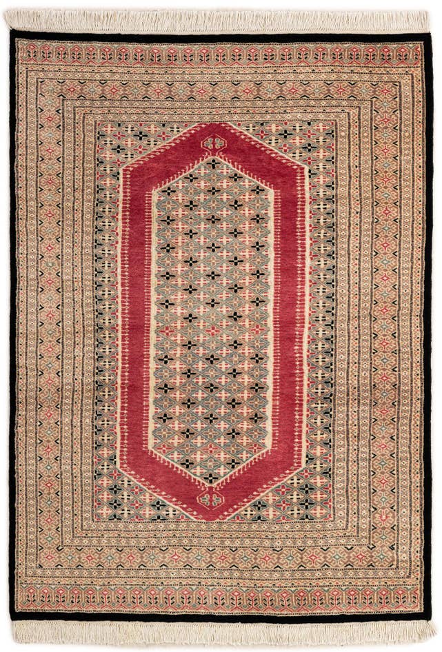 Detail image of 4' 2 x 6' 1 Hand Knotted Bokhara Oriental Rug